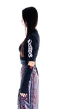 オージーオーディー(OZOD) snake crop top_black