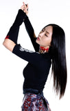 オージーオーディー(OZOD) snake crop top_black