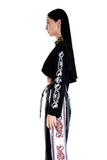 オージーオーディー(OZOD) freewill sleeve crop top_black