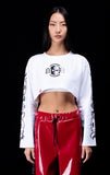 オージーオーディー(OZOD) freewill sleeve crop top_white