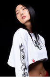 オージーオーディー(OZOD) freewill sleeve crop top_white
