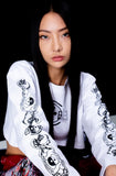 オージーオーディー(OZOD) freewill sleeve crop top_white