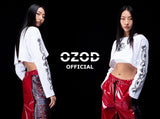 オージーオーディー(OZOD) freewill sleeve crop top_white