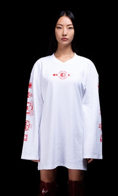 オージーオーディー(OZOD) snake long sleeve_white