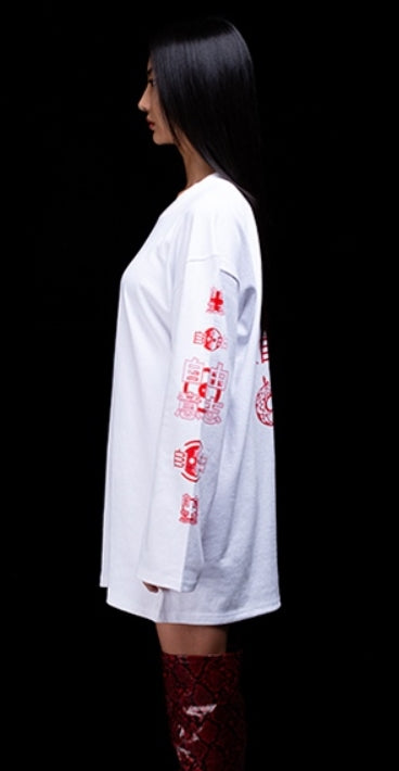 オージーオーディー(OZOD) snake long sleeve_white