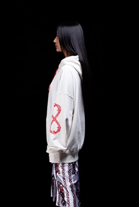 オージーオーディー(OZOD) snake hoody_white