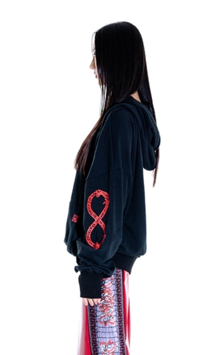 オージーオーディー(OZOD) snake hoody_black
