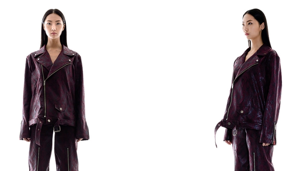 オージーオーディー(OZOD) phyton rider jacket_wine