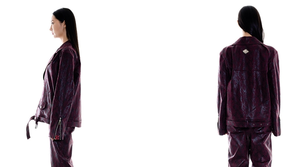 オージーオーディー(OZOD) phyton rider jacket_wine