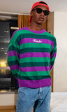 ワンダービジター(WONDER VISITOR)    Logo Triple Stripe Knit