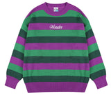ワンダービジター(WONDER VISITOR)    Logo Triple Stripe Knit
