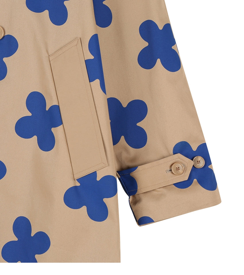 ワンダービジター(WONDER VISITOR)   Flower pattern oversize Trench coat