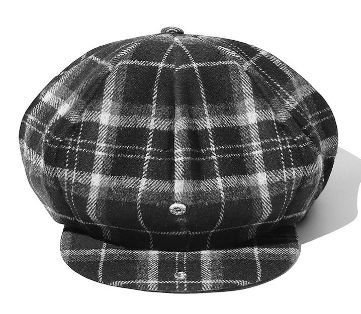 セイントペイン(SAINTPAIN) SP Muse Check Newsboy Hat-Black