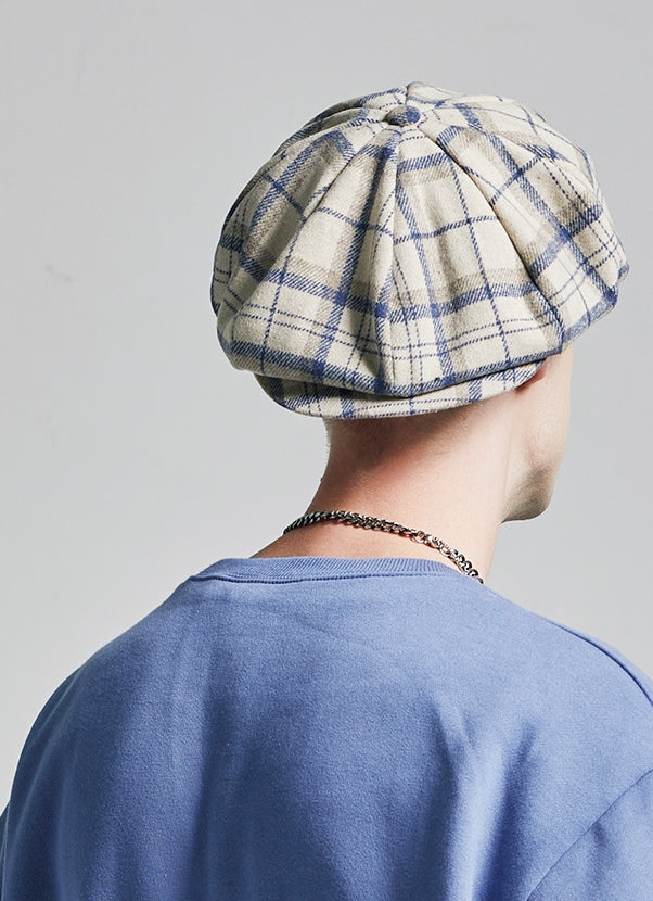 セイントペイン(SAINTPAIN) SP Muse Check Newsboy Hat-Beige
