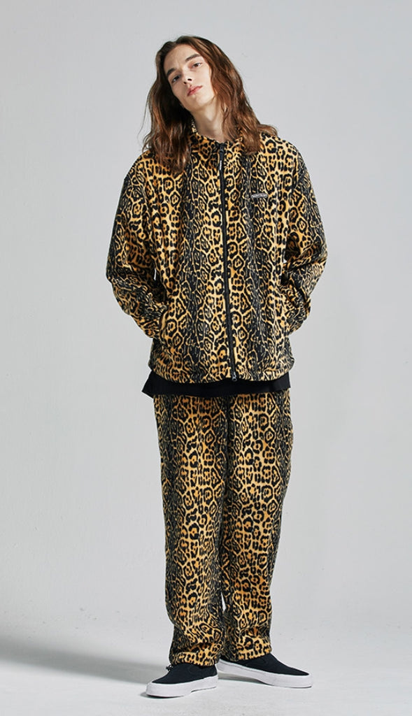 セイントペイン(SAINTPAIN) SP Leopard Fleece Pants-Yellow