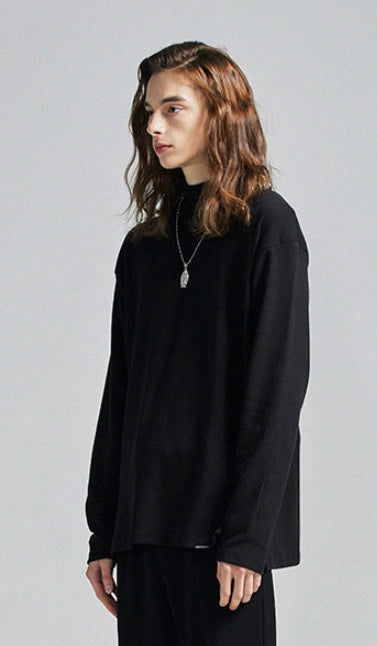 セイントペイン(SAINTPAIN) SP Over Fit MocNeck Sleeve-Black