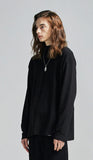 セイントペイン(SAINTPAIN) SP Over Fit MocNeck Sleeve-Black