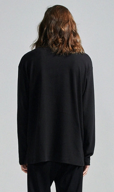 セイントペイン(SAINTPAIN) SP Over Fit MocNeck Sleeve-Black