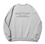 セイントペイン(SAINTPAIN)  SP Out Line Logo Crew Neck-Gray