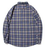 セイントペイン(SAINTPAIN)  SP Loose Fit Muse Check Shirts-Blue