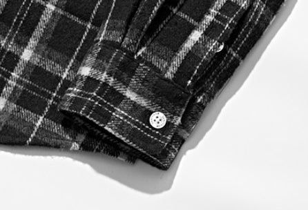 セイントペイン(SAINTPAIN)  SP Loose Fit Muse Check Shirts-Black