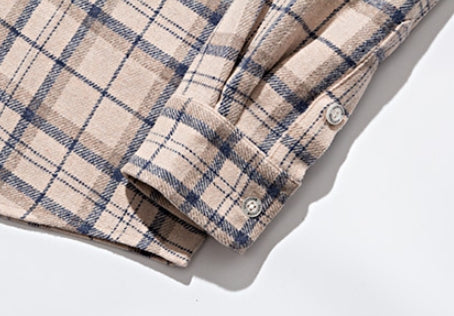 セイントペイン(SAINTPAIN)  SP Loose Fit Muse Check Shirts-Beige