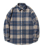 セイントペイン(SAINTPAIN)  SP Loose Fit Wide Check Shirts-Navy