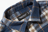セイントペイン(SAINTPAIN)  SP Loose Fit Wide Check Shirts-Navy