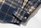 セイントペイン(SAINTPAIN)  SP Loose Fit Wide Check Shirts-Navy