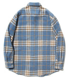 セイントペイン(SAINTPAIN) SP Loose Fit Wide Check Shirts-Blue