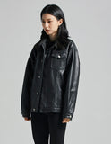 セイントペイン(SAINTPAIN) SP Fleather Trucker Jacket-Black
