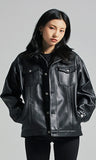 セイントペイン(SAINTPAIN) SP Fleather Trucker Jacket-Black
