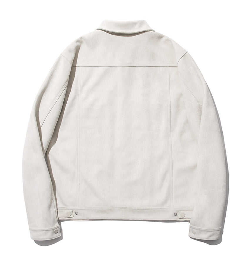 セイントペイン(SAINTPAIN) SP Suede Trucker Jacket-Ivory