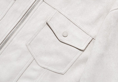 セイントペイン(SAINTPAIN) SP Suede Trucker Jacket-Ivory