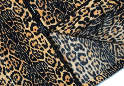 セイントペイン(SAINTPAIN) SP Leopard Fleece Zip Up Jacket-Yellow