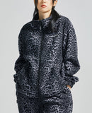セイントペイン(SAINTPAIN) SP Leopard Fleece Zip Up Jacket-Gray
