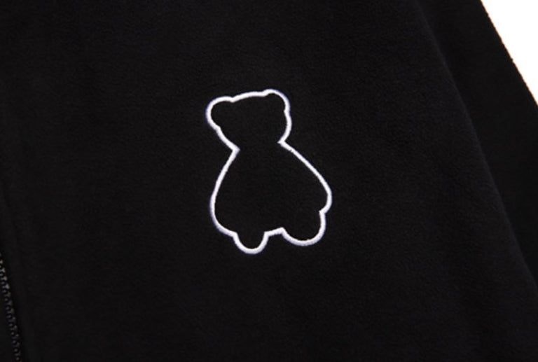 AQO_studiospace(アコスタジオスペース) AQO BEAR FLEECE HALF ZIP-UP BLACK
