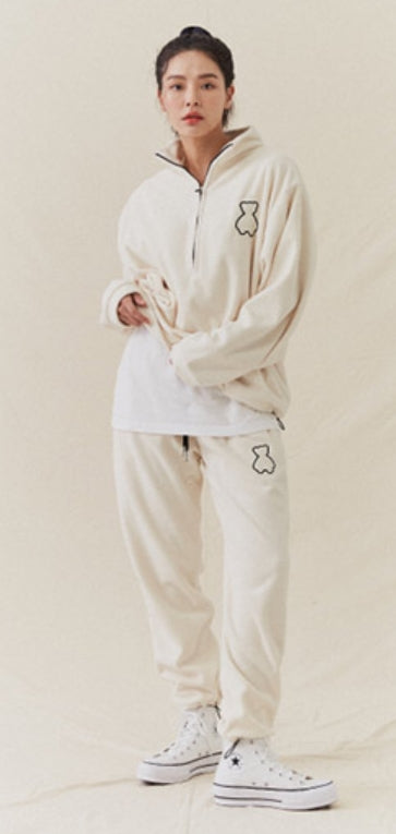 AQO_studiospace(アコスタジオスペース)  AQO BEAR FLEECE PANTS IVORY
