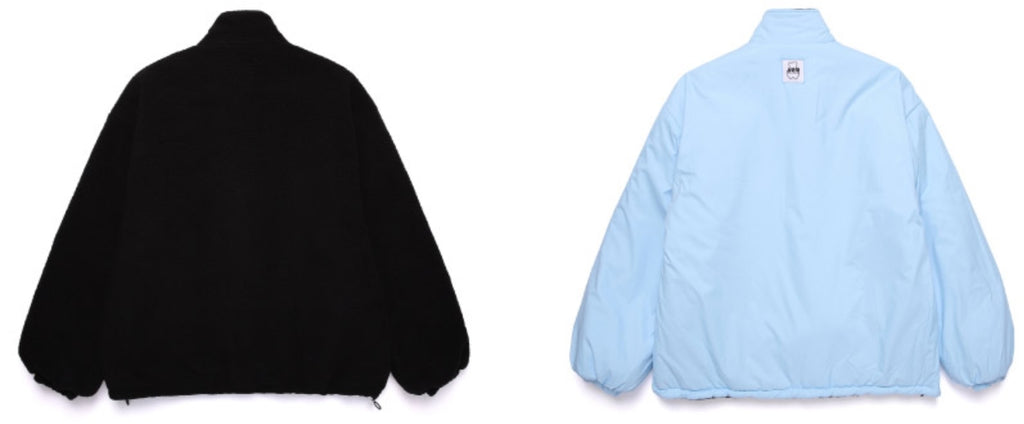 AQO_studiospace(アコスタジオスペース) AQO BEAR REVERSIBLE FLEECE JACKET BLACK