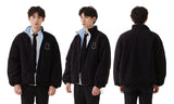 AQO_studiospace(アコスタジオスペース) AQO BEAR REVERSIBLE FLEECE JACKET BLACK