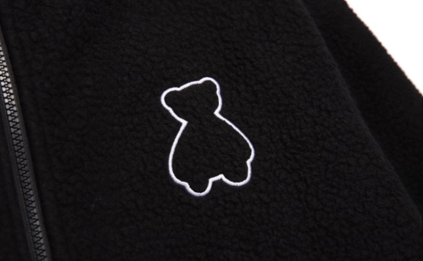 AQO_studiospace(アコスタジオスペース) AQO BEAR REVERSIBLE FLEECE JACKET BLACK