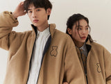 AQO_studiospace(アコスタジオスペース) AQO BEAR REVERSIBLE FLEECE JACKET BROWN