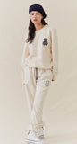 AQO_studiospace(アコスタジオスペース) AQO BEAR SWEATSHIRTS IVORY