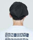 ロマンティッククラウン(ROMANTIC CROWN)  LAUREL LOGO SUEDE NEWS BOY CAP_BLACK