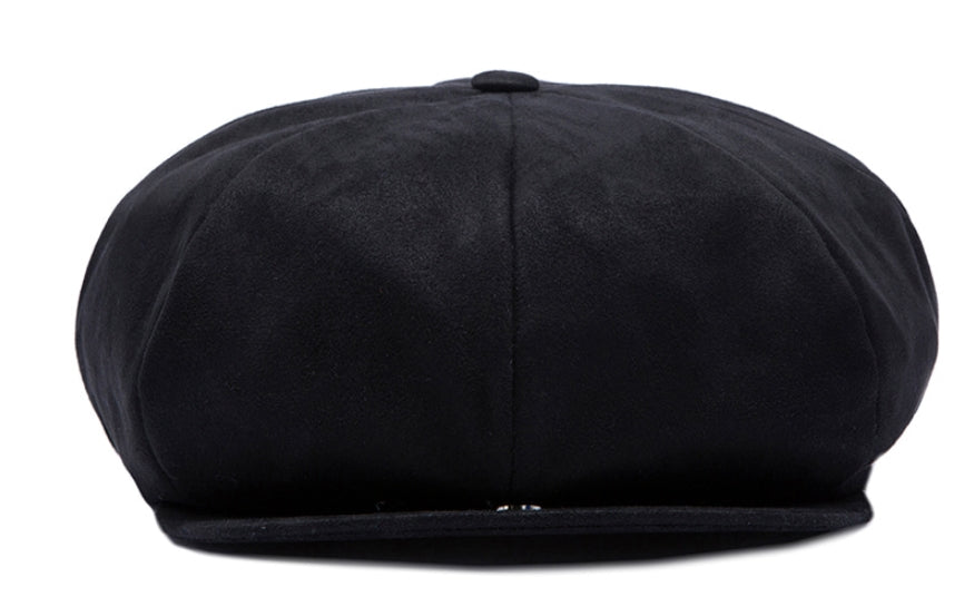 ロマンティッククラウン(ROMANTIC CROWN)  LAUREL LOGO SUEDE NEWS BOY CAP_BLACK