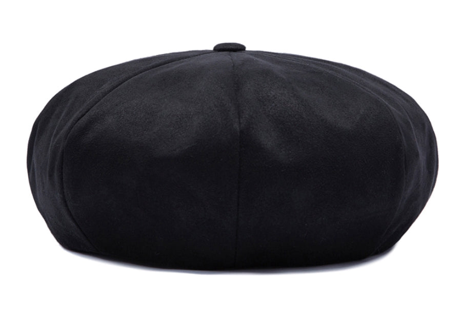 ロマンティッククラウン(ROMANTIC CROWN)  LAUREL LOGO SUEDE NEWS BOY CAP_BLACK