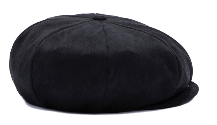 ロマンティッククラウン(ROMANTIC CROWN)  LAUREL LOGO SUEDE NEWS BOY CAP_BLACK