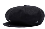 ロマンティッククラウン(ROMANTIC CROWN)  LAUREL LOGO SUEDE NEWS BOY CAP_BLACK