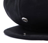 ロマンティッククラウン(ROMANTIC CROWN)  LAUREL LOGO SUEDE NEWS BOY CAP_BLACK