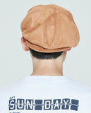 ロマンティッククラウン(ROMANTIC CROWN)  LAUREL LOGO SUEDE NEWS BOY CAP_BROWN